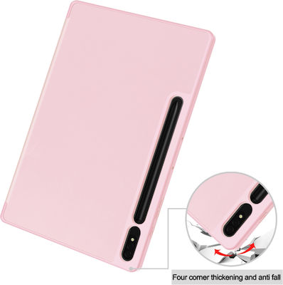 Techsuit Flip Cover Pink Samsung Galaxy Tab S7 Plus, Samsung Galaxy Tab S8 Plus