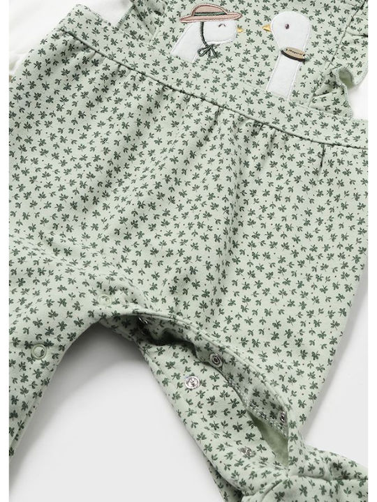 Mayoral Baby Bodysuit Long-Sleeved with Pants Green