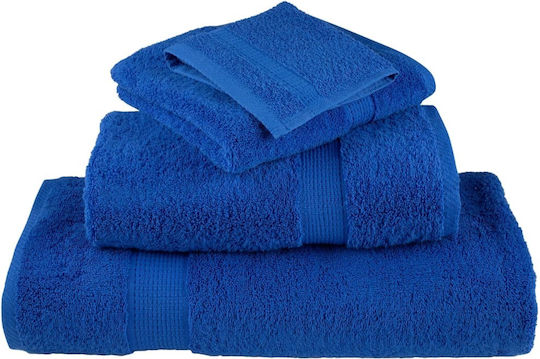 vidaXL Bath Towel 100x200cm Blue 4 Pieces Weight 600gsm