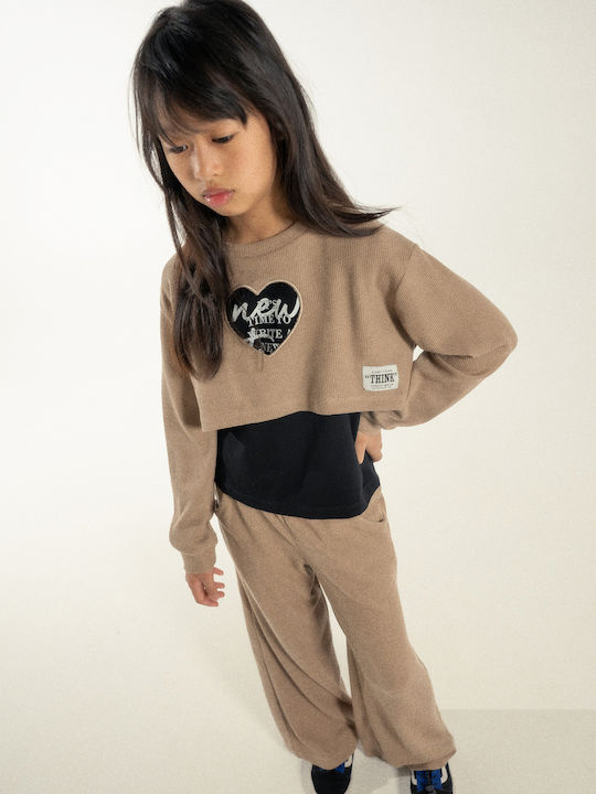 Evita Kinder Set mit Hose Winter 2Stück Coffee