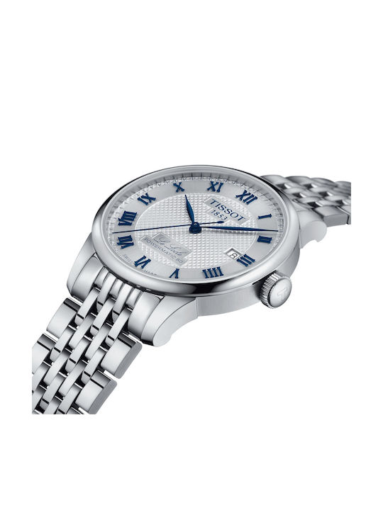 Tissot Ανδρικό Ρολόι 39.3mm Μπαταρίας με Ασημί Μεταλλικό Μπρασελέ