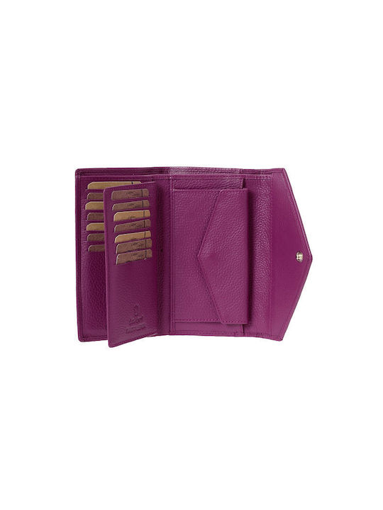 Lavor Large Leather Women's Wallet with RFID Purple