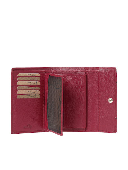 Large Leather Women's Wallet Classic with RFID Red