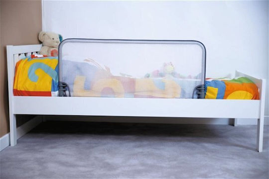 Safety 1st Πτυσσόμενο Προστατευτικό Κάγκελο Κρεβατιού από Ύφασμα σε Γκρι Χρώμα 140x45εκ.