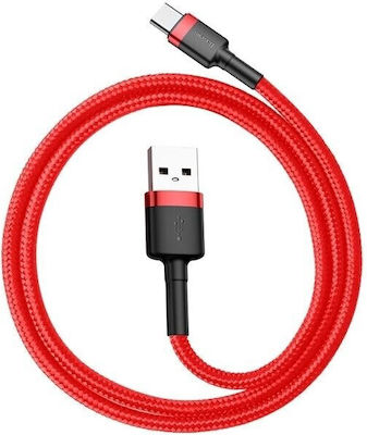 Baseus Cafule USB 2.0 Cable USB-C male - USB-A Κόκκινο 2m (CATKLF-C09)