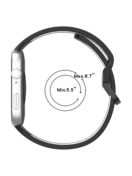 Two Tone Silicone Breathable Huawei Watch Fit 3 Καουτσούκ Λουράκι Black / Red