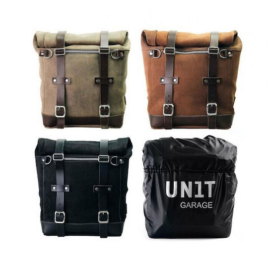 Unit Garage Σαμάρι Μοτοσυκλέτας Δερμάτινο 30lt σε Καφέ Χρώμα