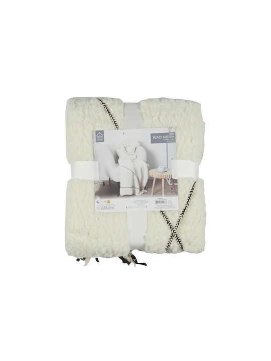 The Home Deco Factory Ριχτάρι Πολυθρόνας Sherpa 160x130εκ. Λευκό TX0110