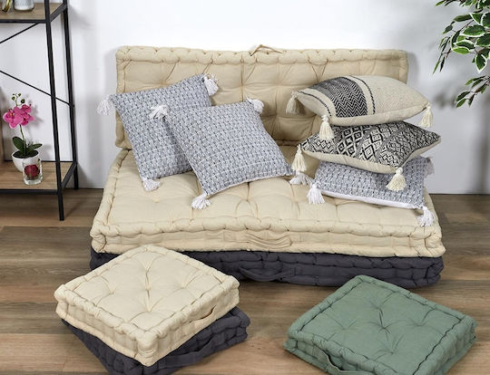 The Home Deco Factory Sofa Cushion Fringes 40x40cm