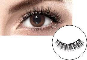 Kiss Faux Mink Self-Adhesive Βλεφαρίδες Soir Μαύρες