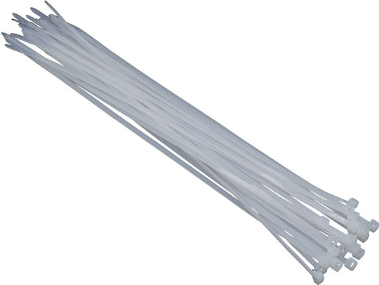 Uncle George Kabelbinder Kunststoff 350mmx4.8mm in Transparent Farbe (100Stück) (03.05.02-0004-350x4.8mm)