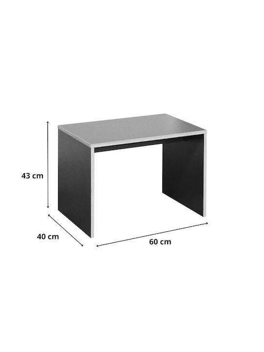 Masă Laterală Rectangulară Rio din Lemn Antracit 60x40x43cm