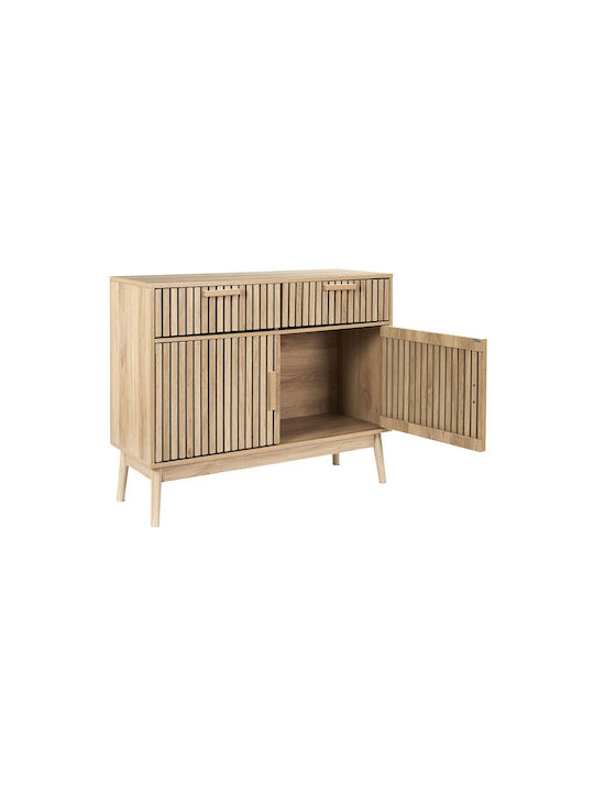 Sideboard Klaus Wooden with Drawers & Mirror Wood Shade Hd0091ygo 100x35x80cm