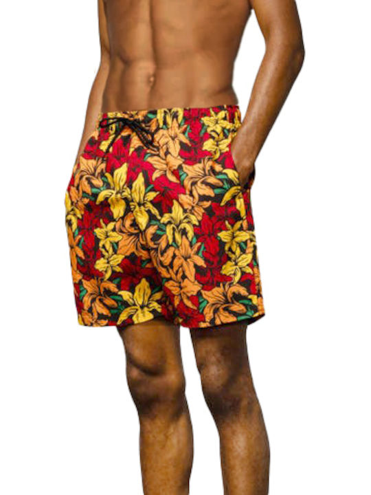 Men's Swimwear Bermuda Red/yellow Floral