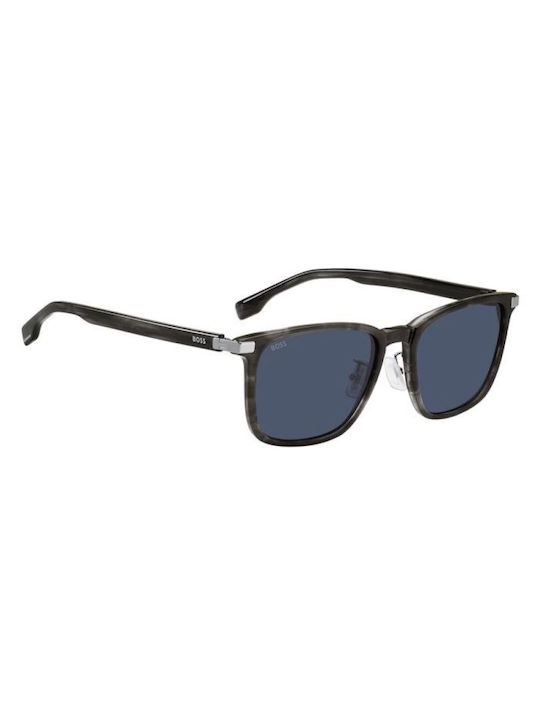 Hugo Boss Men's Sunglasses with Gray Frame and Blue Lens 1406/F/SK-2W8