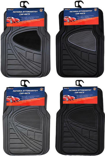 Autoline Σετ Μπροστινά και Πίσω Πατάκια Universal 4τμχ Γκρι / Μαύρο