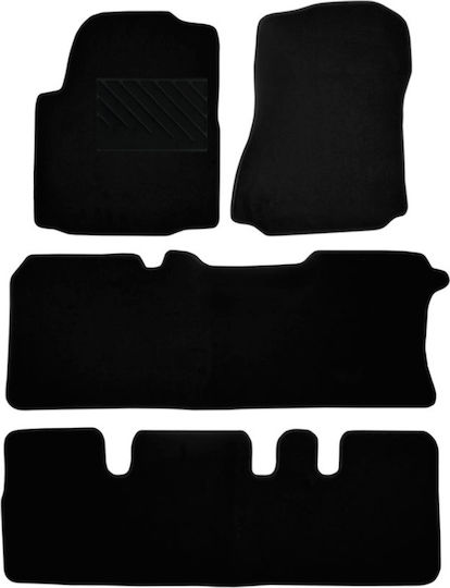 Autopataki Set of Front and Rear Mats 4pcs for Nissan Evalia 2009+ Black