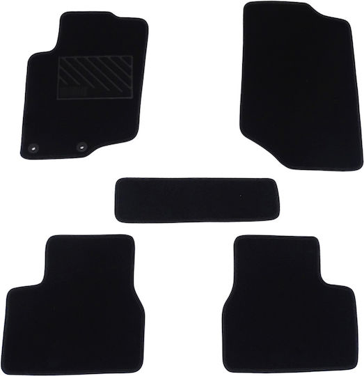 Autopataki Set of Front and Rear Mats 5pcs for Peugeot 207 2006-2014 Black