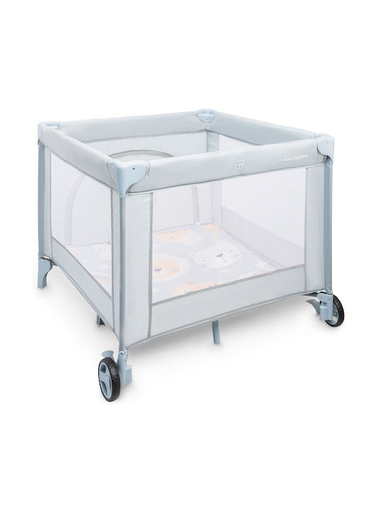 Moby System Teddy Bear Playpen with Mattress Gray 100x97cm