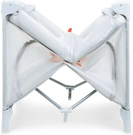 Moby System Teddy Bear Laufstall mit Matratze Gray 100x97cm