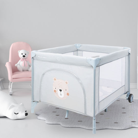Moby System Teddy Bear Laufstall mit Matratze Gray 100x97cm