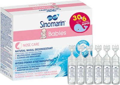 Sinomarin Babies Fiolă cu Ser Fiziologic pentru Sugari și Copii 36buc 5ml