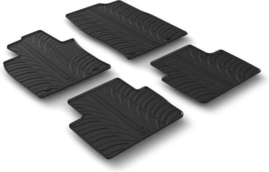 Lampa Set of Front and Rear Mats 4pcs Tray Type for Mazda CX-30 2019 Black