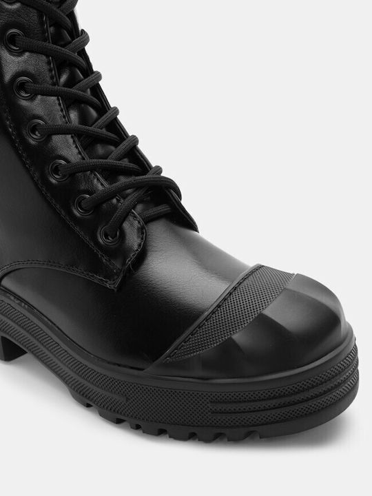 Luigi Suede Women's Ankle Boots with Medium Heel Black