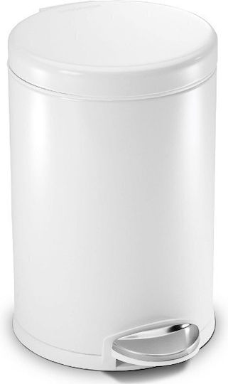 Simplehuman Waste Bin Made of Inox Steel with Pedal White 4.5L 2 Pieces