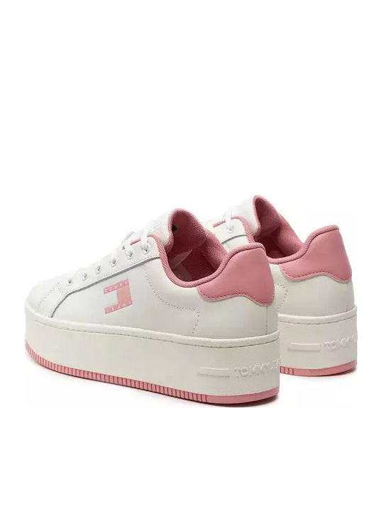 Γυναικεία Flatforms Sneakers Λευκό / Ροζ
