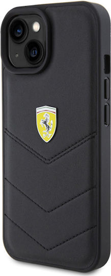 Ferrari 6.1" Back Cover Plastic Black (iPhone 15)