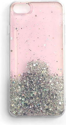 Wozinsky Star Glitter Silicone Back Cover Pink (Redmi Note 9T)