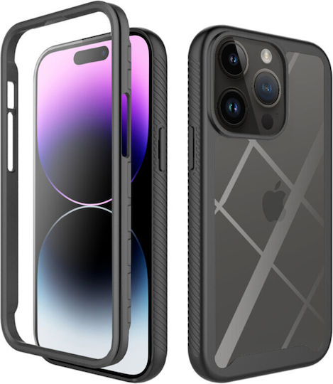 Techsuit Techsuit Back Cover Silicon Set cu Geam Negru (Google Pixel 8 Pro)