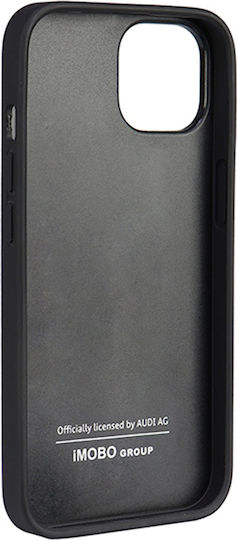 Audi Umschlag Rückseite Leder / Kunststoff Schwarz (iPhone 14)
