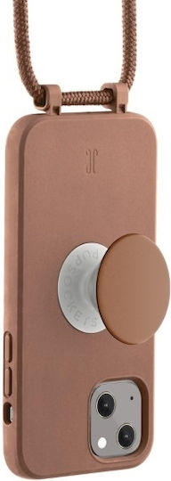 Just Elegance PopGrip Back Cover Σιλικόνης Καφέ (iPhone 14)