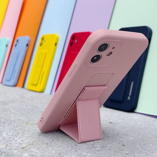 Wozinsky Kickstand Flexible Back Cover Silicone Navy Blue (iPhone 12 mini)
