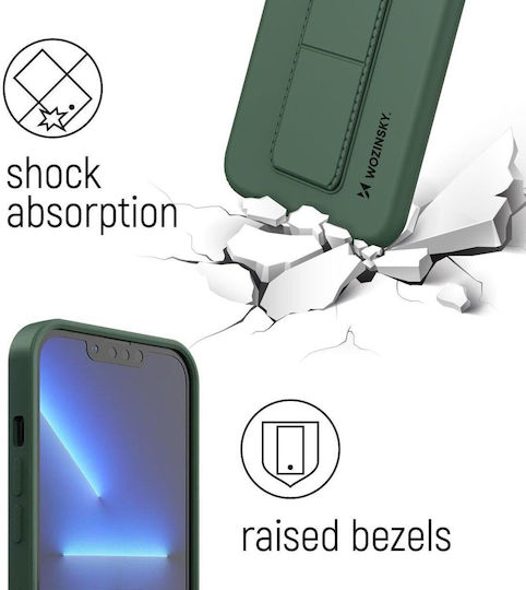 Wozinsky Kickstand Flexible Back Cover Silicone Navy Blue (iPhone 12 mini)
