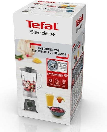 Tefal Blendeo+ Μπλέντερ με Πλαστική Κανάτα 1.5 lt 450W Λευκό