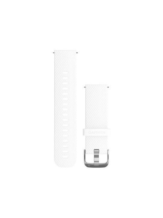 Garmin Λουράκι Σιλικόνης White with Silver Hardware (Approach)