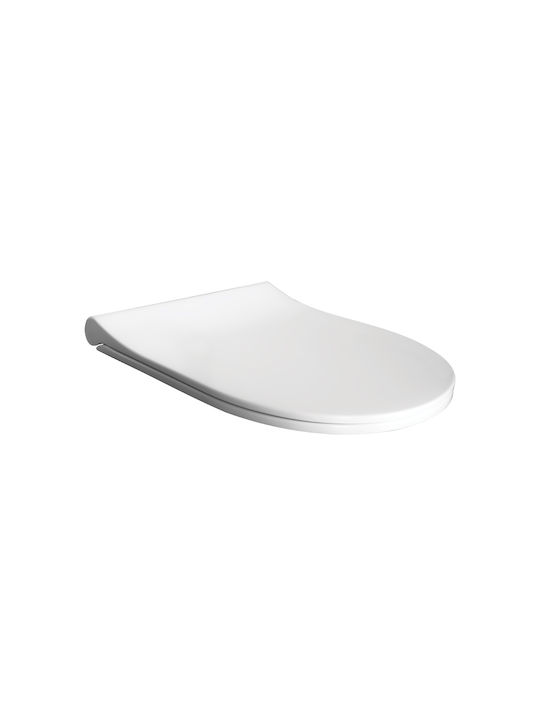 Serel Bakelite Soft Close Toilet Slim Seat White 46cm