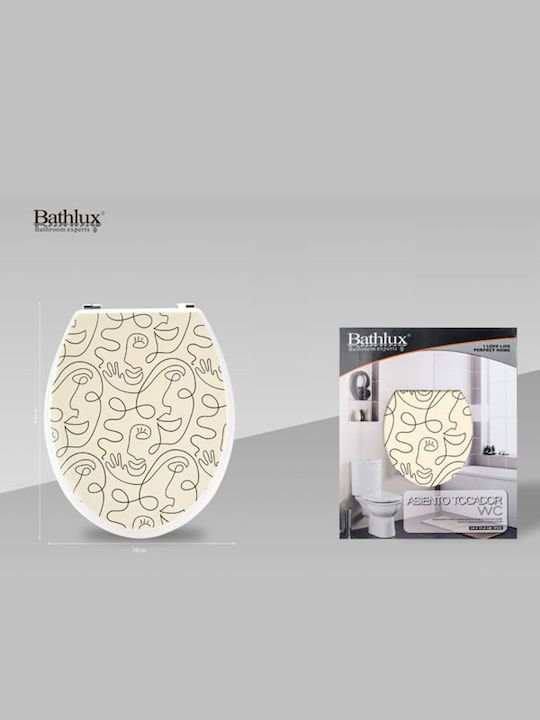 Bathlux Plastic Toilet Seat Multicolour 44cm