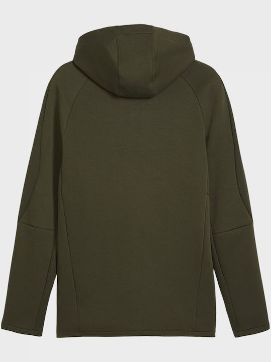 Evostripe Cardigan With Hood Khaki