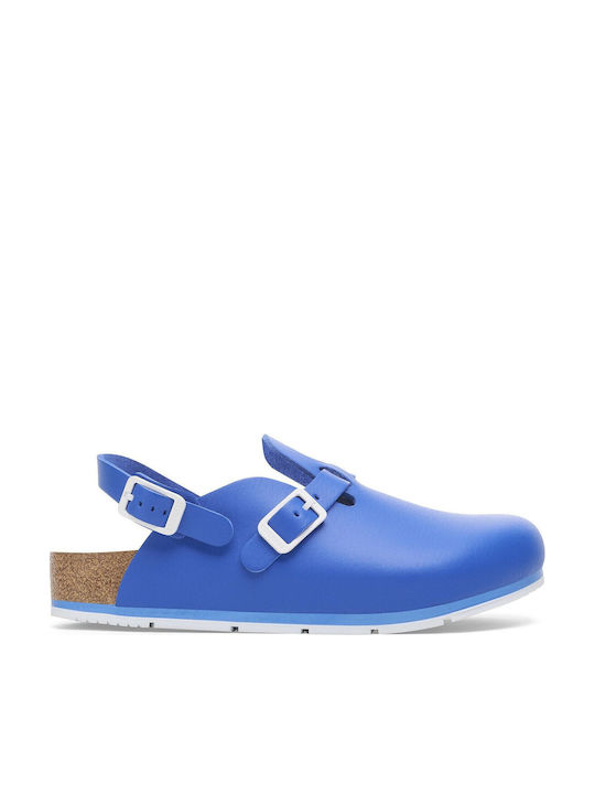 Birkenstock Kay Pro Damen Leder Anatomisch Clogs Blau