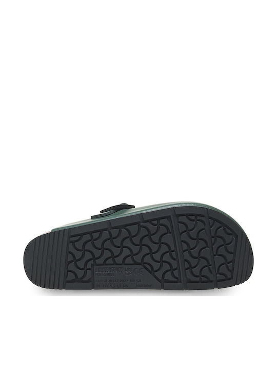 Birkenstock Boston Pro Women's Leather Anatomic Clogs Green
