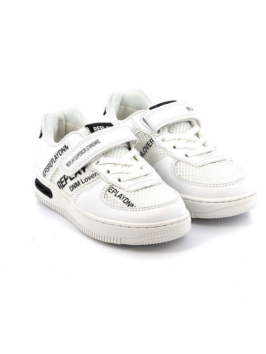 Kids Sneakers with Scratch White
