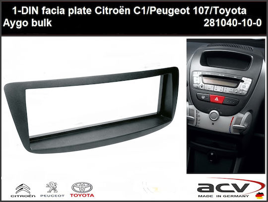 Πρόσοψη 2 Din για Citroen C1 / Peugeot 1007,107 / Toyota Aygo για Toyota Aygo 2005 2014