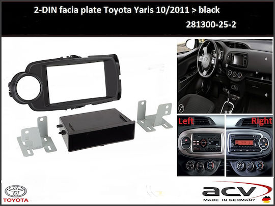 Ice DIN-Verkleidungsplatten 2 Din für Toyota Yaris 2011-2019