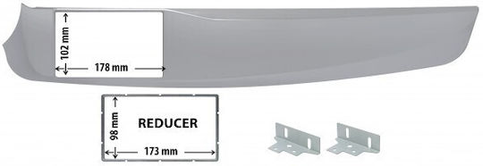 Phonocar DIN Fascia Panels 2 Din Gray Metallic for Alfa Romeo Giulietta 2010-2014