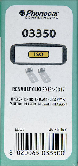 Phonocar DIN Fascia Panels 2 Din for Renault Clio 2012