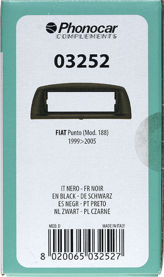 Phonocar DIN Fascia Panels 2 Din for Fiat Punto 1999-2005